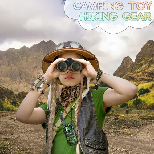 Vista 5 de Walkie Talkies para niños, juguetes, regalos para niños, radio de 2 vías de largo alcance para niños de 5 años en adelante, ideal para acampar