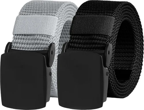 Vista 43 de UNGGJKB Men's Tactical Belt, Nylon Casual Elastic Belt, Work Belt That Can Be Cut And Adjusted