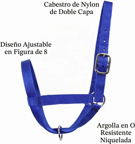 Vista 4 de Derby Originals Cabestros Ajustables de Nylon para Ganado Bovino Negro