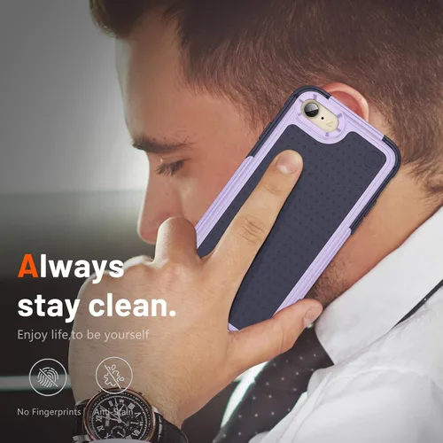 Vista 299 de Jeylly Funda para iPhone SE/Funda para iPhone 5S, Exterior de Plástico Duro que Absorbe Golpes + Interior de Silicona de Goma Defensor contra