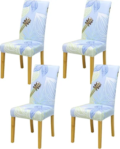 Vista 94 de Fundas para Sillas de Comedor, Juego de Fundas para Sillas de Comedor de 4 Piezas, Fundas Elásticas para Sillas de Cocina, Fundas para Sillas