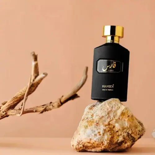 Vista 2 de Hamidi Faris Eau de Parfum, fragancia de lujo negro y dorado, 3.4 fl oz, 3.4 fl oz