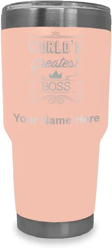 Vista 28 de LaserGram Vaso aislado al vacío de 20 onzas, con grabado personalizado incluido (negro)