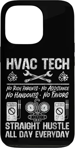 Vista 10 de HVAC Technician Tech Vintage HVAC Tech No Rich Parents No Case for iPhone 16