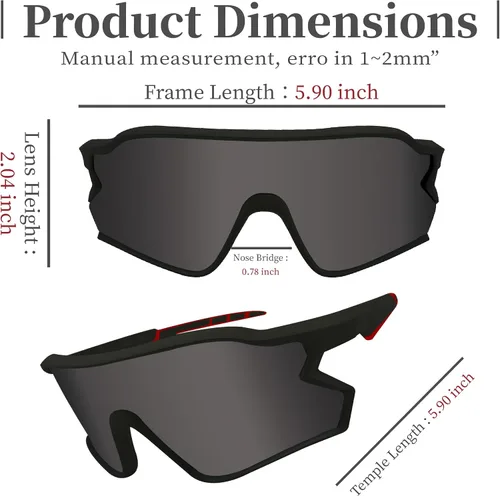 Vista 3 de POLARS DESIGN Gafas de sol fotocrómicas polarizadas para deportes al aire libre para hombres y mujeres TR90 marco protección UV para pesca correr