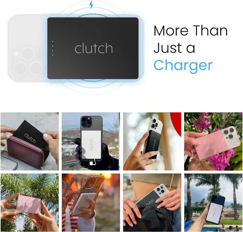 Vista 7 de Clutch Cargador Portátil Pro para iPhone para Viajes 5000 mAH Aprobado por TSA Magnético Seguro para Avión Cargador Portátil solo Compatible