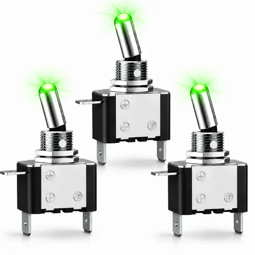 Vista 12 de Nilight Interruptor de Palanca de Polaridad Inversa de 4 Pines 2PCS Interruptores Basculantes Momentáneos de 12V 30A Encendido Apagado Encendido 2