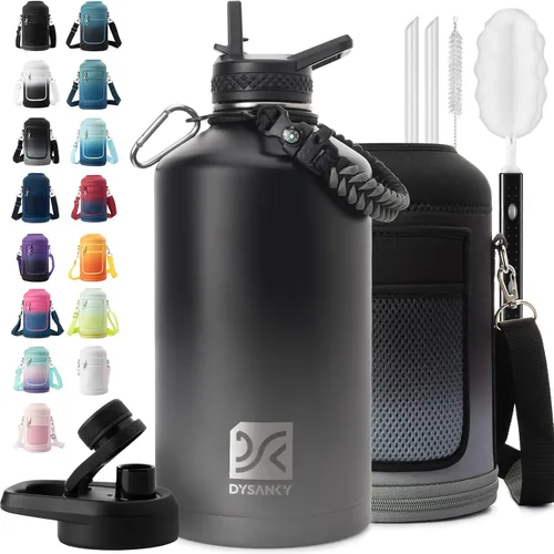 Vista 126 de DYSANKY Botella de agua aislada de 32 onzas, metal al vacío de acero inoxidable grueso, jarra de agua deportiva portátil para gimnasio y senderismo