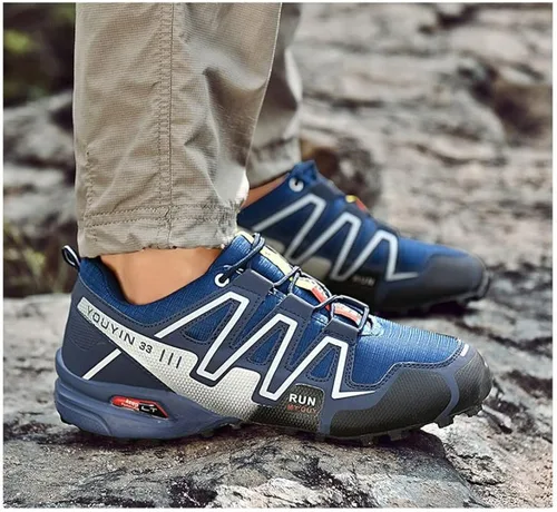 Vista 3 de YSHUIAN Zapatos deportivos de verano zapatos casuales de senderismo de moda transpirables antideslizantes para hombre talla grande