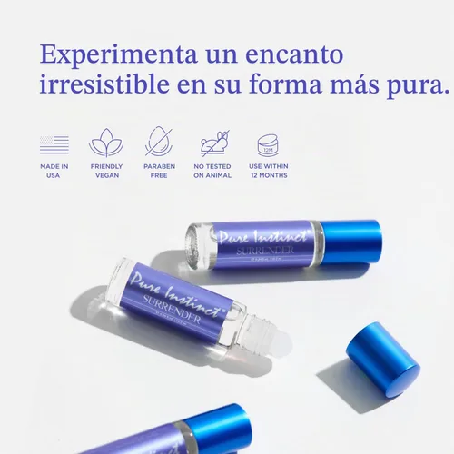 Vista 7 de Pure Instinct SURRENDER Roll-On The Original - Perfume de aceite corporal con infusión de feromonas EdP Perfume – para mujer – Preparado para la TSA