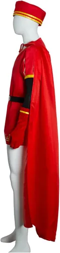 Vista 4 de Disfraz de Halloween, cosplay, capa roja, túnica y capa para la cabeza, conjunto completo