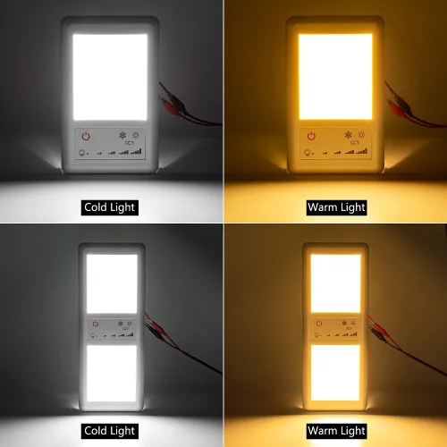 Vista 2 de Luces interiores de doble LED para autocaravana, 12 V CC con interruptor de pantalla táctil de iluminación de 5 modelos, repuesto interior de 24 V