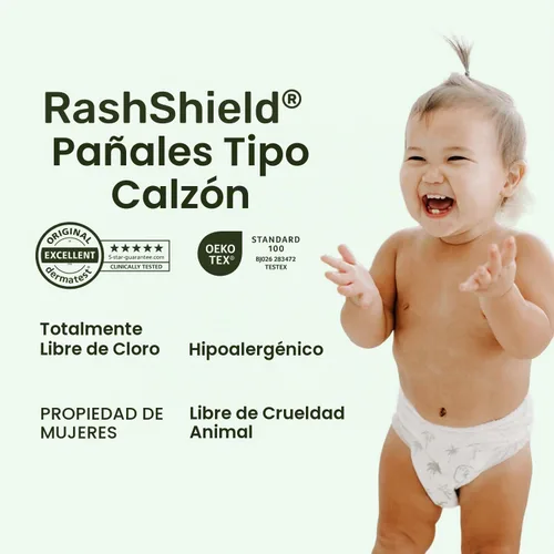 Vista 3 de Parasol Pantalones de pañales desechables sin cloro, talla 4 (2T-3T), 48 unidades, estilo de meter con protección RashShield y envoltura cómoda Born