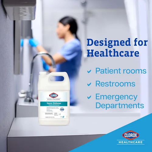 Vista 6 de Clorox Healthcare - Limpiador desinfectante de defensa de esporas, botella de repuesto de sistema cerrado, 128 onzas líquidas