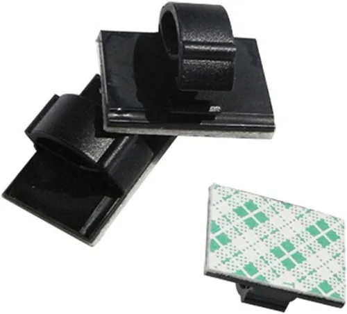 Vista 6 de Cable de alimentación USB 2.0 A a Micro B, cable de alimentación USB de 90 grados, ángulo izquierdo con 5 clips de cableado para Garmin Dash Cam 55