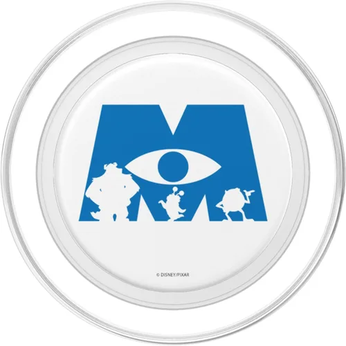 Vista 2 de Disney Pixar Monsters Inc. Logo con Sulley Mike y Boo PopSockets MagSafe PopGrip para iPhone