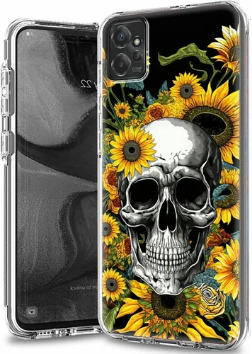 Vista 32 de Funda transparente para Motorola Moto G 5G 2023 con patrón de ciervo de bandera estadounidense para mujeres y hombres, doble capa híbrida de TPU
