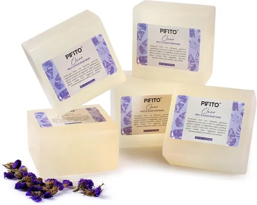 Vista 9 de Pifito Base de jabón transparente para derretir y verter (2 libras) │ Base de jabón de glicerina 100% natural prémium │ Suministros de lujo