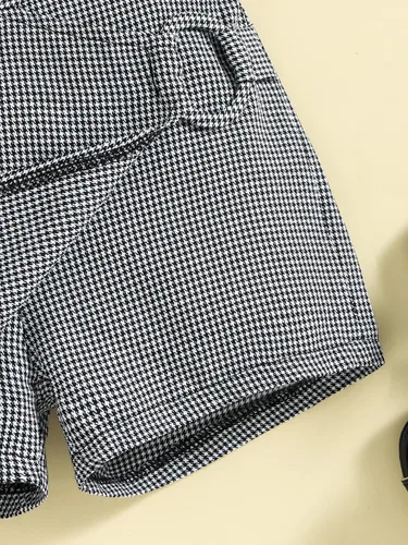 Vista 4 de SHENHE Conjunto de ropa de verano de 2 piezas para niña, camiseta corta sin mangas y pantalones cortos