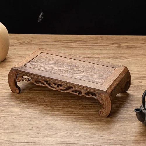 Vista 4 de Hermoso soporte para florero oriental de palisandro hecho a mano, 1 soporte
