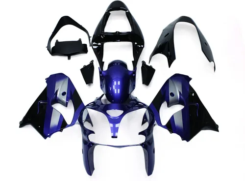 Vista 5 de Carenados completos de plástico ABS para motocicleta Kawasaki ZX-9R 2002 2003 02 03 ZX9R Ninja Bodywork negro brillante kits de cuerpo