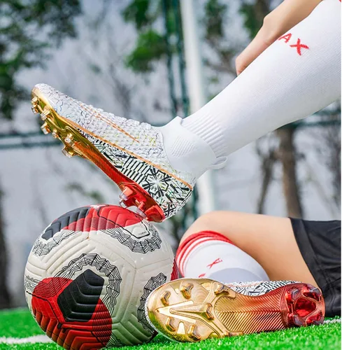 Vista 5 de HESBITEUL Zapatos de fútbol cómodos para hombre, para exteriores, interiores, para niños, para estudiantes de fútbol, zapatos deportivos de alta