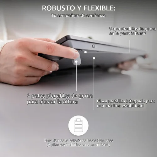 Vista 4 de Cherry Teclado Stream inalámbrico, teclado inalámbrico, conexión de 2,4 GHz, teclas silenciosas, diseño delgado, funciona con pilas, interruptores