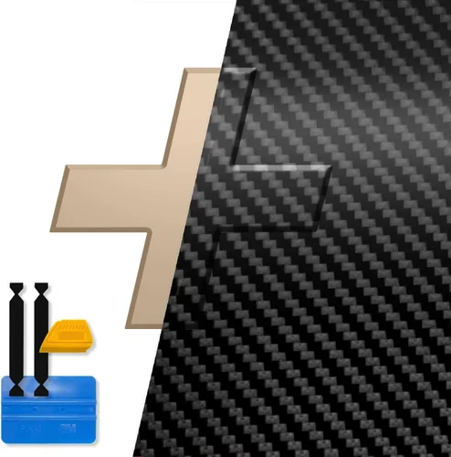 Vista 2 de VViViD XPO kit de envoltura de logo formal de fibra de carbono negro para Chevy, Negro