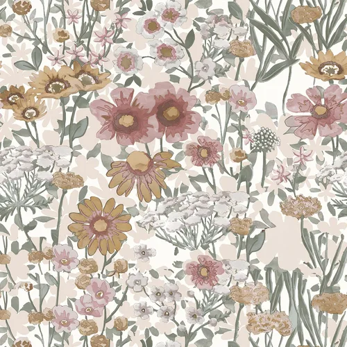 Vista 11 de Orainege Papel tapiz autoadhesivo para despegar y pegar, diseño floral, estilo bohemio, vintage, de 16.9 x 118.1 pulgadas, diseño de margaritas