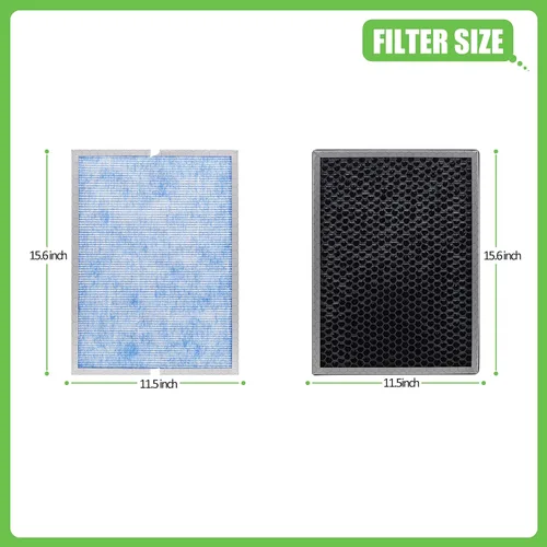 Vista 6 de 【Actualizado】Filtro de repuesto MSA3, compatible con purificador de aire MSA3 y MSA3S, filtro H13 True HEPA 3 en 1 con tecnología Odaller Pure