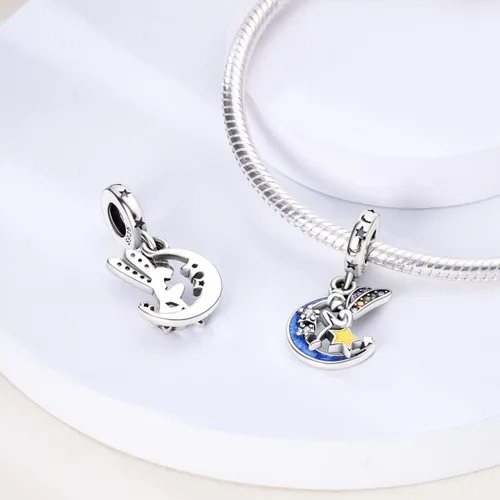 Vista 3 de Hapour Abalorios de plata de ley 925 para pulseras y collares colgantes, joyería de regalo para mujer