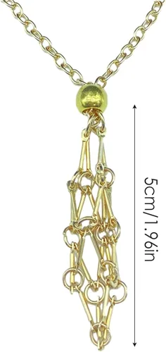 Vista 7 de Crystal Holder Necklace, Stainless Steel Crystals Stone Cage, Durable Empty Crystal Holder Necklace, Necklace Cage with Original Ecological Retro