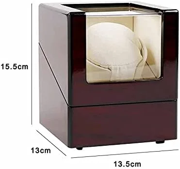 Vista 2 de OOCCO Storage Box Case Holder Watch Winder Board Wood Chain Motor Shaker Automatic Single Saint Finding Display