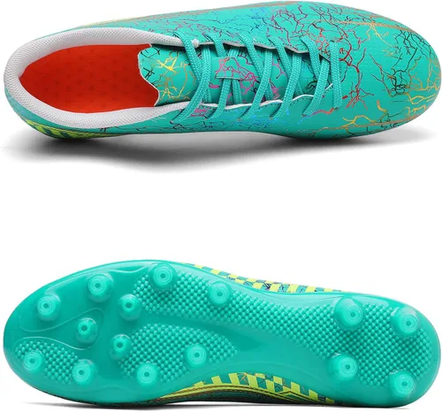 Vista 3 de HaloTeam Zapatos de fútbol para hombre, tacos de entrenamiento profesional, para césped TFAG, para exteriores, interiores, botas de fútbol