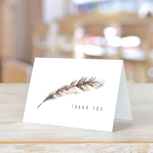 Vista 3 de Boho Spirit tarjeta de agradecimiento surtidas – Set de 36 interior en blanco – 6 Diseños interior en blanco – de tarjetas con sobres blancos