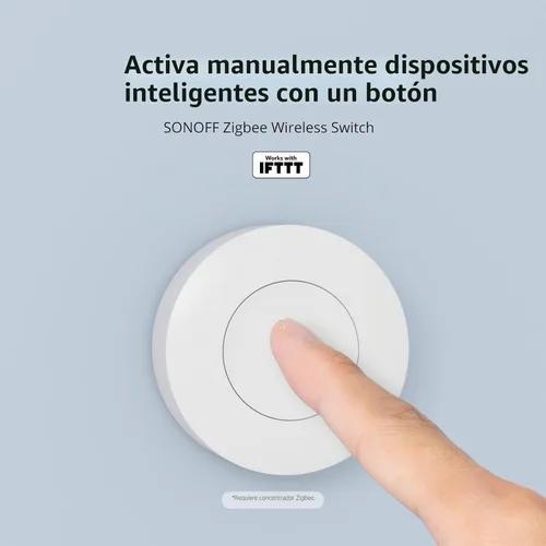 Vista 2 de Interruptor Zigbee SONOFF, SNZB-01P Botón de Pulsión Inalámbrico, Soporta la Creación de Escenas Inteligentes, Activa los Dispositivos Conectados