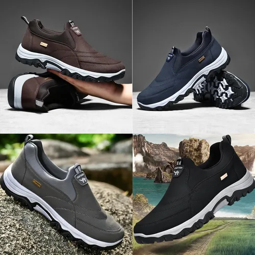 Vista 8 de Galonfulty Mocasines ortopédicos antideslizantes para hombre, modernos, cómodos, transpirables, con soporte de arco al aire libre, tenis