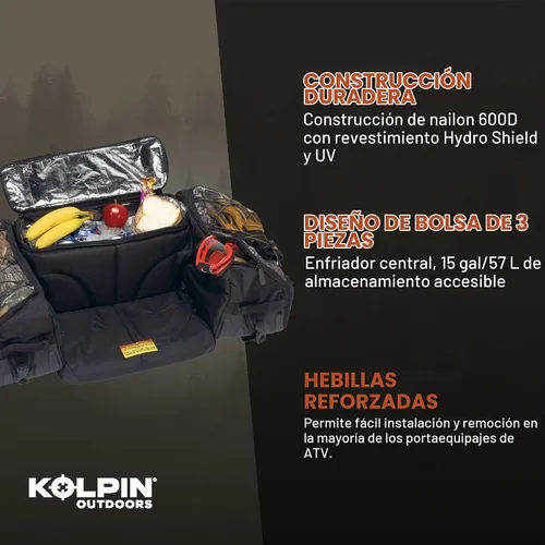 Vista 3 de Kolpin Matrix Bolsa de asiento - Negro - 91155, 32 "x 22" x 11