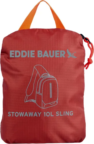 Vista 6 de Eddie Bauer Stowaway - Bolso bandolera plegable Viajes Exterior Ligero Compacto Nylon Ripstop, Granate-10L
