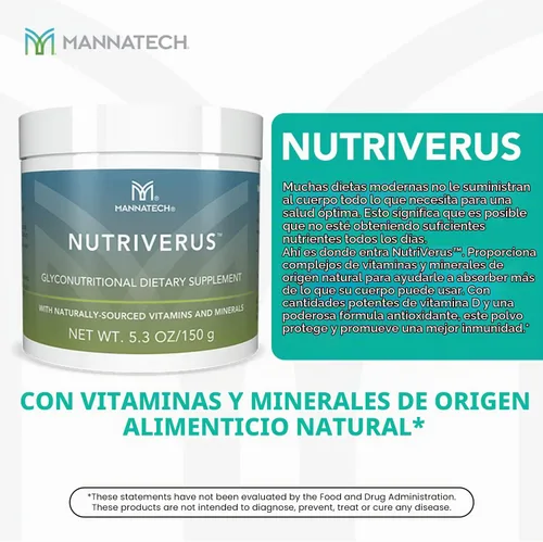 Vista 3 de Mannatech - Suplemento gliconutricional NutriVerus™ - 5.3 oz