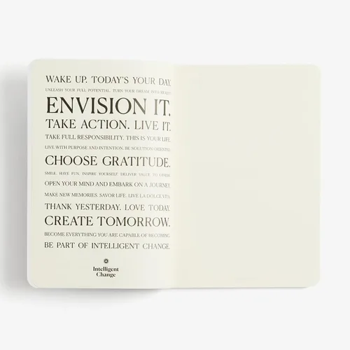 Vista 7 de Intelligent Change Cuaderno diario pequeño diario, cuaderno rayado, cuaderno de trabajo para productividad y atención plena, diario A5 de tapa suave