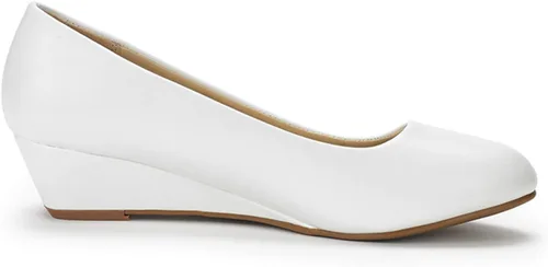 Vista 4 de DREAM PAIRS Zapatos de tacón de cuña media Debbie para mujer