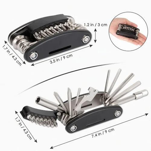 Vista 4 de WOTOW Kit de herramientas para bicicleta, multiherramienta portátil