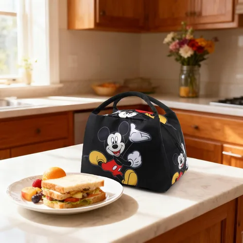 Vista 7 de Bolsa de almuerzo de anime para mujer, hielera aislada, bonita lonchera para el trabajo, picnic
