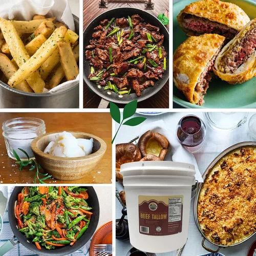 Vista 4 de Cornhusker Kitchen Sebo de ternera alimentado con pasto, 7.5 libras (sebo de ternera)