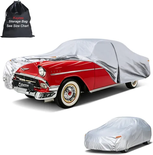 Vista 24 de Kayme Funda impermeable para automóvil deportivo para todo tipo de clima. Consulta la tabla de tallas del vehículo para un ajuste preciso. Cubierta