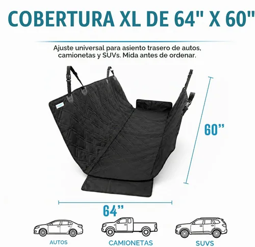 Vista 5 de Bulldogology - Funda de asiento de automóvil para perro, 64 x 60 pulgadas, impermeable, resistente, hamaca para perro, protector de asiento trasero