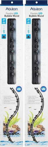 Vista 8 de Aqueon Luz LED flexible para acuario de pecera y varita de burbujas, azul, 21 pulgadas Aquarium night light, bends around décor; suction cups