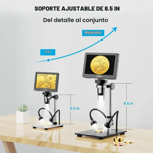 Vista 4 de Microscopio de moneda HDMI, 7" lupa de moneda IPS, microscopio que suelda