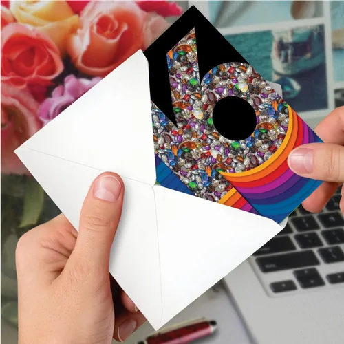 Vista 6 de NobleWorks - Divertida tarjeta de felicitación de cumpleaños de 16 años con sobre de 5 x 7 pulgadas (1 tarjeta) (no 3D, purpurina o brillante)